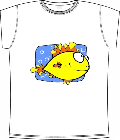 yellow fish white
